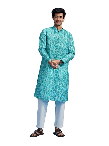 Image of DIWAS BY MANYAVAR Men's Cotton Blend Printed Kurta (1pc)