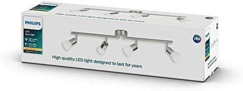 Philips Essentials Decagon Spot Bar/Tube Nickel (4 x 4.3W 230V LED Light Included) for Indoor Home Lighting