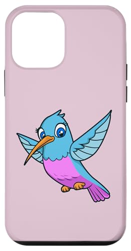 Un simpatico colibrì kawaii dei cartoni animati ti sorride.