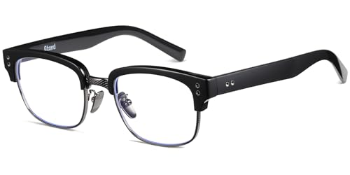 Image of Gtand Vintage Retro Rectangle TR90 Frame Sunglasses For Men Women Fashion Semi-Rimless Metal Sun Glasses Eyewear