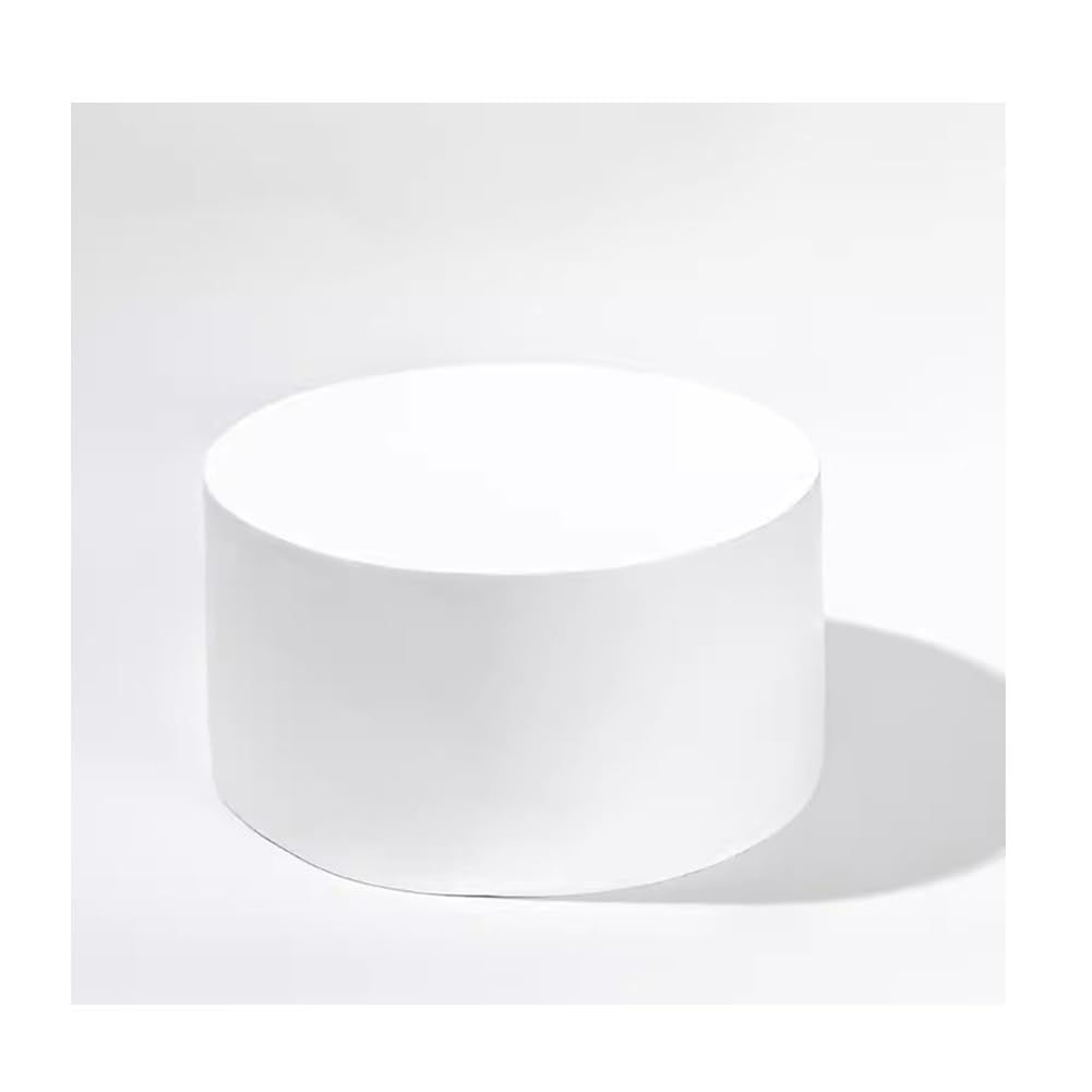 Genérico Exhibidor Redondo de Pedestal para Tiendas de Ropa y Novias - Plataforma elevadora Blanca de 40x20 cm para maniquíes, Zapatos, Bolsos y desfiles en Vivo - Solución Elegante para la exhibició