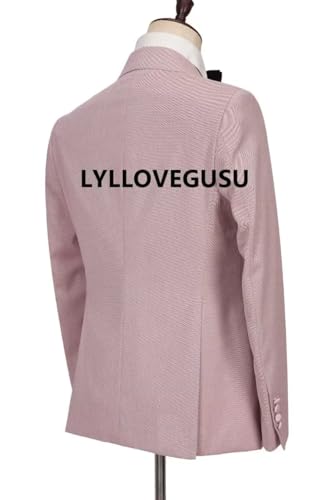 Stylish 2 Piece Double Breasted Suit Men Slim Fit Suits for Wedding Point Lapel Formal Business Groom Tuxedo3