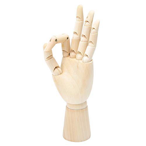 Modelo decorativo de mão sada de madeira de 6,9 ​​x 2,2 ptrabalho Decoração de escritório doméstico