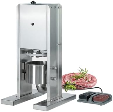 Electric Sausage Stuffer, Sausage Stuffing Machine,with 3 Nozzles/Foot Pedal / 3L Detachable Hopper,for Commercial KitchensNHJC53198