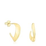 TOUS Pendientes Aro para Mujer con Baño de Oro 18 Kt sobre Plata de Primera Ley, Colección Gregal