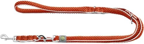 HUNTER Hilo Verstellbare Führleine | 3D-Mesh & Nylon, 3-fach verstellbar, witterungsbeständig, schnelltrocknend, griffig, Farbe: orange, Größe: 20/200
