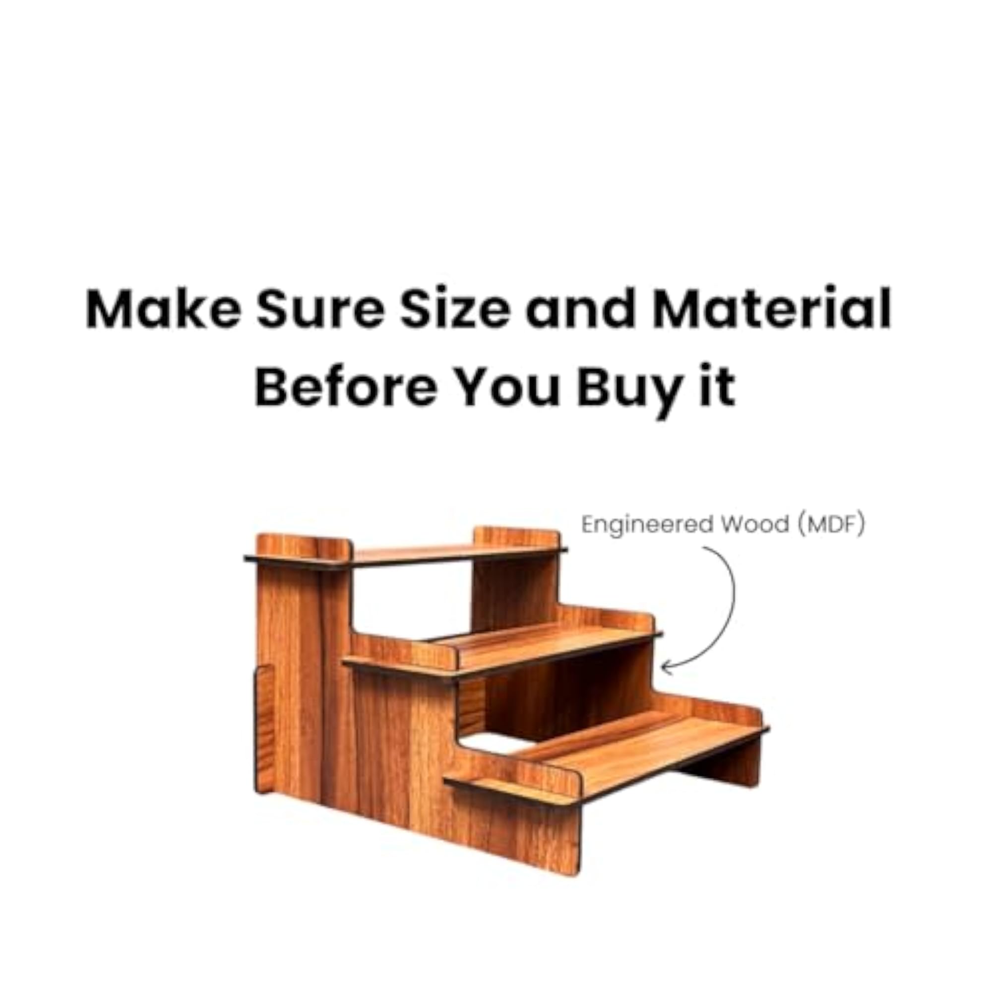 Engineered Wood 3 Tier Countertop Display Riser