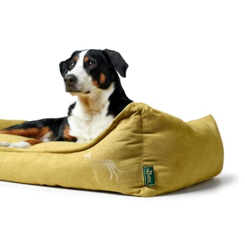 HUNTER EIBY Hundesofa, schmutzabweisend, Easy CLEAN-Technologie, pflegeleicht, M, gelb