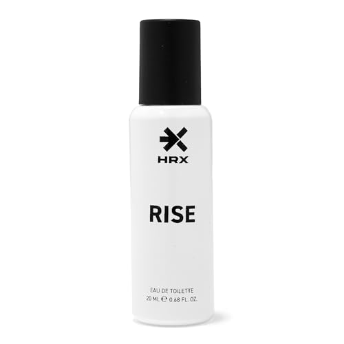 HRX Rise Long Lasting Cologne for Men - EDT 20ml - Premium Luxury Perfume - Fresh Woody Fragrance with Notes of Bergamot, Lavender, Vetiver, Amber & Patchouli - For Gym, Office & Everyday Use