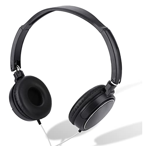 SALALIS Wired Headphones Over Ear, Lightweight Corded Headphones Stereo HiFi Music Headphone Foldable Headphones Compact Wired Headset Headphones with Adjustable Headband