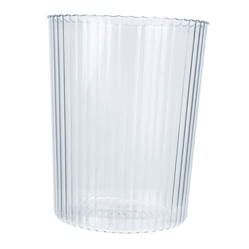 TOGEVAL Cestino per Carta Trasparente in Pet Resistente, Secchio per Rifiuti senza Coperchio per Uso Domestico e Ufficio, Contenitore Ecologico Riutilizzabile per Raccolta Carta e Piccoli