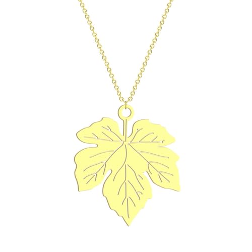 Collier feuille de platane en or fait main pour femme, un bijou délicat et intemporel