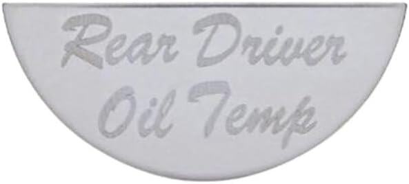 Technical Precision Replacement for Peterbilt 320 Year 2023 Stainless Steel Rear Driver Side Oil Temperature Gauge Plate