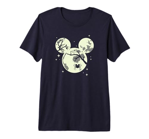Mickey Moon Halloween Disney vêtement graphique noir haut de gamme pour automne
