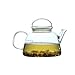 Moderne Wasserkessel Kreativer klarer Kessel-Glas-Teekanne Hohe Borosilikat-hitzebeständige Glas-offene Flammen-Teekanne mit breitem Griff (800ml, 27 Unzen) wasserkessel camping