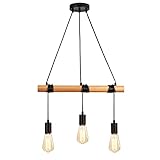 【Standard-E27-Lampensockel】Dieser Pendellampe Esstisch Holz ist mit verschiedenen E27-Sockeln kompatibel. Nennleistung: Max. 40 W. Spannung: 220V-230V. Der Lampen aus eiche ist mit verschiedenen Arten von Glühbirnen kompatibel, wie Halogen, LED, CFL, Glühlampen, die alle einen hübschen Lichteffekt erzeugen können. (Unser Produkt enthält keine Glühbirne)