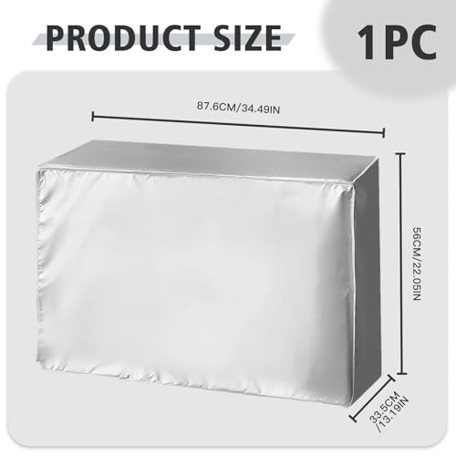 Premium Außenklimaanlage Abdeckung - Wasserdicht und UV-beständig, Schutzabdeckung aus Silberbeschichtetem Polyester, 86 x 32 x 56 cm, für Heim und Gewerbe, Staubdicht und Langlebig
