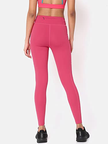Image of CULT Women's Solid Polyester 4-Way Stretch, AbsoluteFit Training Tights, Moisture-Wicking, Leggings for Sports, Gym, Active Wear