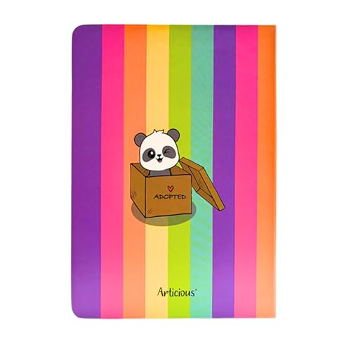 Image of Hardbound Diary Notebook A5 with Cover & Bookmark 192 Pages 80 GSM | Journal | Diary for Men | Gift for Mother (Panda)