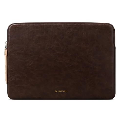 Comfyable Slim Protective Laptop Sleeve Compatible with 13/13.3/14 Inch MacBook Air & MacBook Pro, Mac Travel Case, Laptop Pouch, Slim PU Leather Cover M4/M3/M2/M1 2025-2021, Briarwood