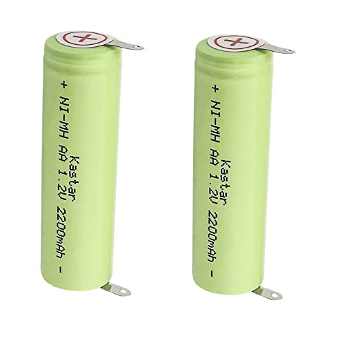 Kastar 2-Pack 1.2V 2200MAh Ni-MH Battery Compatible with Braun 6550 7497 7540 7546 7640 7650 7790 8970 8975 8985 8986 8987 8990 8991 8995 EP100 EP50 EP60 EP80 Braun Toothbrush Battery 1008 1012