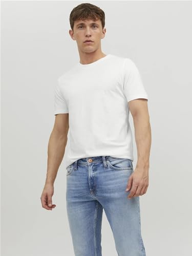 JACK & JONES Herren JJEORGANIC Basic Tee SS O-Neck 5PK T-Shirt, Kurzarm, 2xBlack+3xWhite, XXXL – Ansicht 3