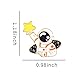 2x Fashion Astronaut Brooch - Alloy Lapel Pins Space Collection DIY Enamel Pin for Jacket Decoration Kids Girl Men Clothing Accessory