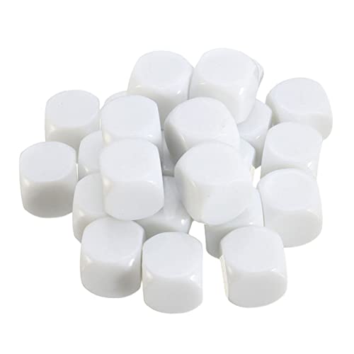 SUPVOX 30pezzi Dadi Vuoti in Acrilico Da Facce Laterali Lucide Blocchi Quadrati Sei Lati Dadi Fai Da Te Bianchi Per Creare Segni Divertenti