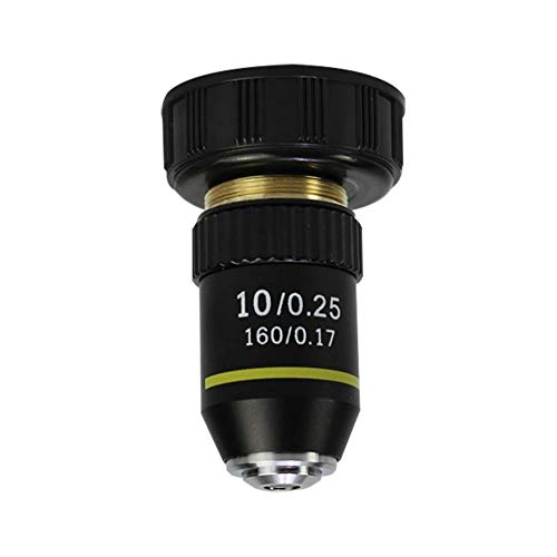 Reticle Optics 10X Microscope Objective Lens | DIN Standard 160/.17 | 20.2MM Interface | Lab Quality Objective Lens for Compound Biological Microscopes Reticle Optics 10X Microscope Objective Lens | DIN Standard 160/.17 | 20.2MM Interface | Lab Quality Objective Lens for Compound Biological Microscopes