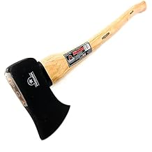 Proxima 3.5 lbs Single Bit Axe with 33 inches Hickory Wood Handle, Heavy Duty 5 inches High Carbon Steel Curved Blade 1005982294