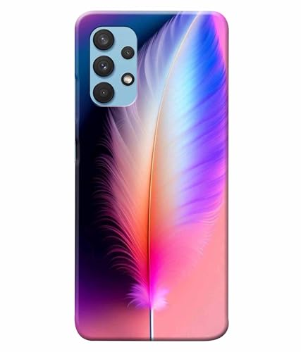 Image of Printed Hard Back Case Cover & Compatible for Samsung Galaxy A33 5G / SM-A336EP, Samsung A33 5G | Colourful Feather (Multicolor) - D1181