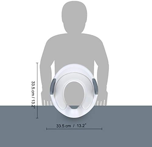 Potty Training Toilet Seat for Kids Toddlers Boys Girls Toilet Trainer Ring with Handle and Backrest, Apply to Round and Oval Toilets (1 x Brush + 1 x Dismountable Cushion + 1x Hook)