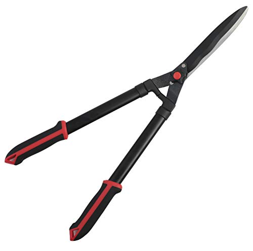 Hattomen Heckenschere 26 Zoll ideal zum Formen von Hecken, Ziersträuchern, mit 20,3 cm gewellten Klingen und doppelter Teflon-Beschichtung, zum Trimmen von Beeten, Buchsbaum, Büschen