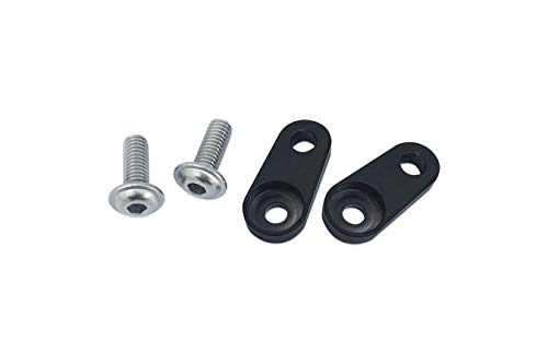 Kuryakyn 2836 Motorcycle Lighting Accessory: Mounting Plate C for Evo with M6 x 16mm Screws for Kellermann Atto, Micro S, Rhombus S Turn Signal Light, Black, 1 Pair