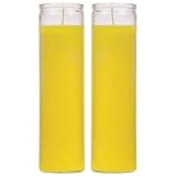 TopNotch Outlet Prayer Candles - Yellow Wax Candle (2 Pack) Great for Sanctuary, Vigils Blessings an
