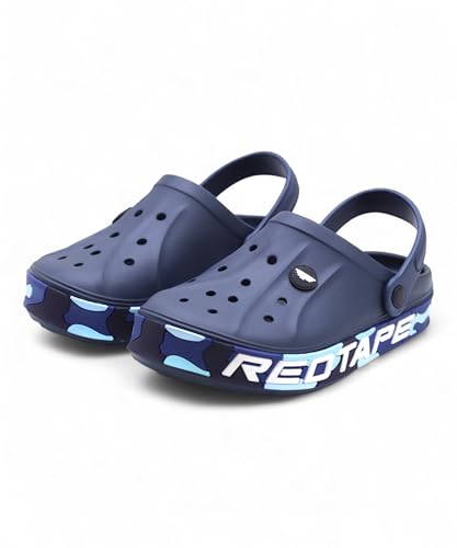Image of Red Tape Mens Lightweight EVA Clogs Slip-On Comfortable Casual Footwear with Adjustable Back Strap and Anti-Slip Outsole