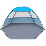 Gorich Large Pop Up Beach Tent Automatic Sun Shelter Cabana Easy Set Up Light Weight Camping Fishing Tents 4 Person Anti-UV Portable Sunshade for Adults Family
