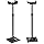 PERLESMITH Universal Speaker Stands for Surround Sound -Height Adjustable Extend 33.3”to 45.1”, Floor Speaker Stand for Satellite & Studio & Bookshelf Speakers up to 11LBS,1 Pair Black, PSSS2
