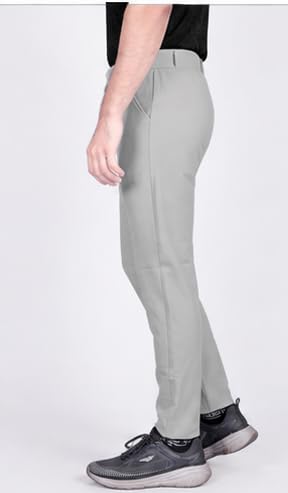 Image of HARSHAD KUMAR & CO. Men's Solid Slim Fit Stretchable Casual Wear Comfortable Formal Trousers Pants