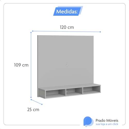 Painel para TV Até 50 Polegadas Sol com nicho- Ripado/Freijo