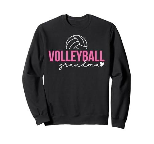 Volleyball Grandma Of A Volleyball Player Grandma Sweatshirt, Adult Unisex, Black, Large