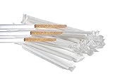 AGAVE FIBER STRAWS - 1000ct Individually Wrapped Biodegradable 8.2