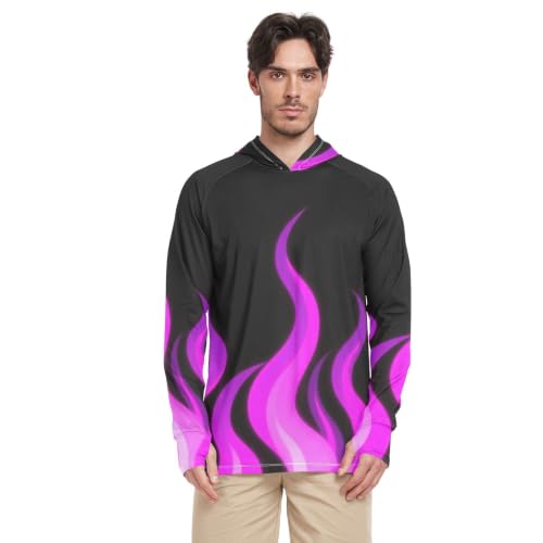 Sweat à capuche homme manches longues UPF 50 + rashguard adulte violet