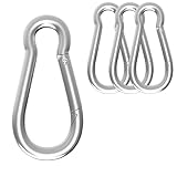 High-PQ Carabiner, Heavy Duty Galvanized Steel Spring Snap Hook Carabiner Clips with 1000LBS Holding Capacity, Ideal for Outdoor, Hammock, Swing and Travel (M12 4.7Inch, 4PCS)