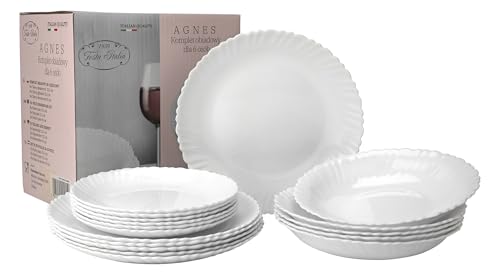 FESTA ITALIA Geschirrset 6 Personen - 18 Teilig - Tellerset aus...