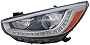 CarLights360: For Hyundai Accent Headlight Assembly 2014 15 16 2017 Driver Side DOT Certified w/Bulbs Projector w/LED Type HY2502191