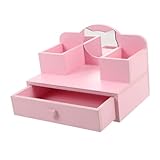 Compartiments de rangement soignés : cette coiffeuse avec miroir comprend des tiroirs pour organiser les pièces de la table de maquillage, garder la commode de la maison de poupée et les articles de jeu de simulation en ordre, coiffeuse, commode miniature