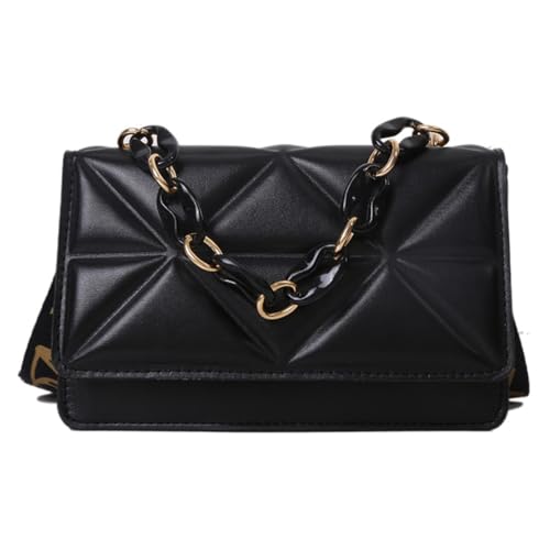 Chain Bag Versatile Crossbody Bag Wide Band Shoulder Bag for Women Girl PU Bag