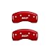MGP 20221SMGPRD Set of 4 Front and Rear Red Disc Brake Caliper Covers for 2017 Honda CR-V w/ 17