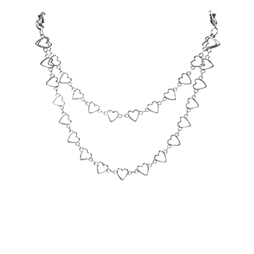 ACRISHAGN Hosenkette, Schlüsselkette, Einfache Herzförmige Taillenkette Damen, Schlüsselkette Hosenkette, Ketten für Hosen, Chains Egirl Schmuck, Aesthetic Accessoires Hosenketten Cover
